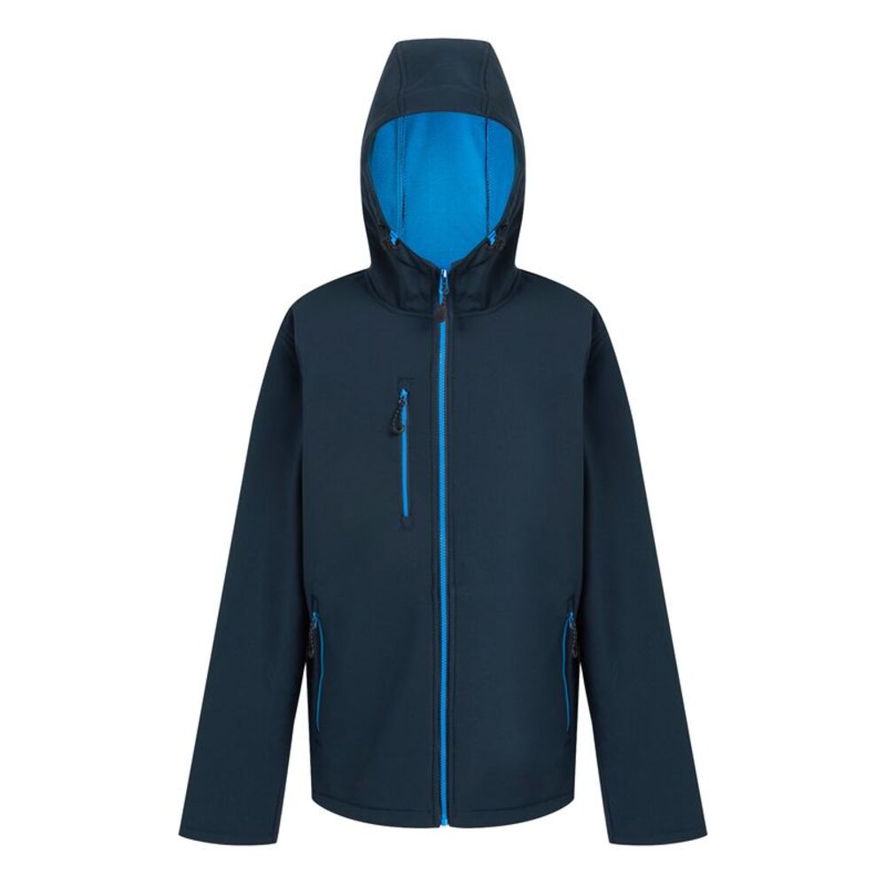 Regatta Mens Navigate Double Layered  Soft Shell Jacket / Navy/French Blue